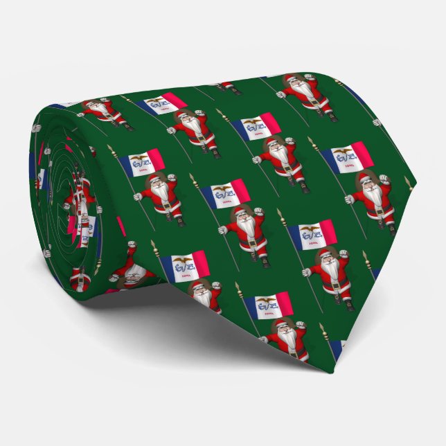 Corbata Jolly Santa Claus ama a Iowa (Enrollado)