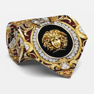 Corbata Joyas de Medusa Dorada