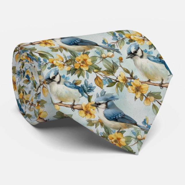 Corbata Judías Azules En Árboles (Enrollado)