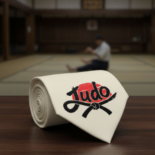 Corbata Judo - Cinturón Negro - Sol Naciente