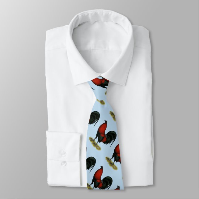 Corbata Juego americano BB Rojo negro (Atado)
