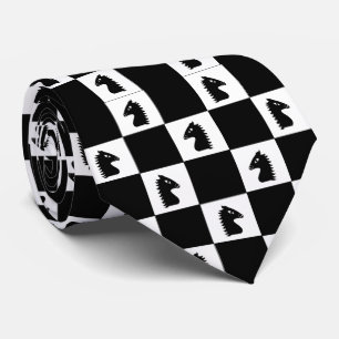 Corbata Juego de ajedrez del Caballero Negro
