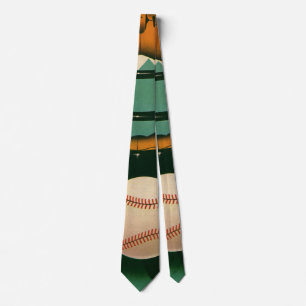 Corbata Jugador de béisbol deportivo vintage, receptor con