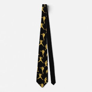 Corbata Jugador de béisbol Gold Black Sports