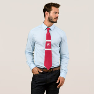 Corbata Jugador de Deportes Rojo y Negro