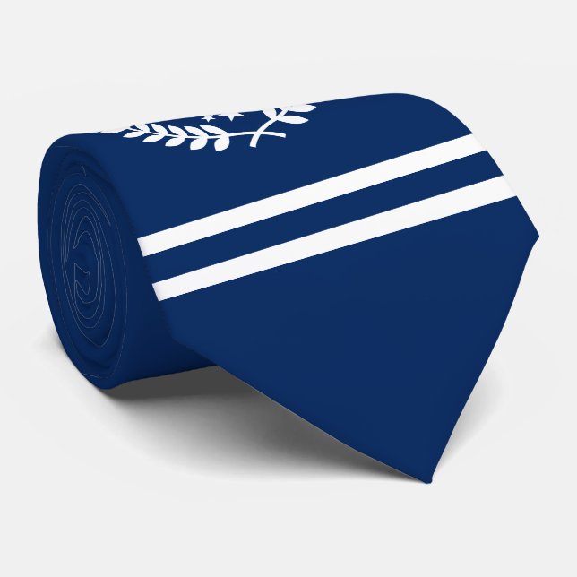 Corbata Jugador de hockey de las iniciales/marina de (Enrollado)