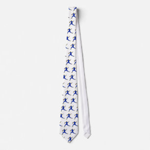 Corbata Jugador que lanza amarillo azul