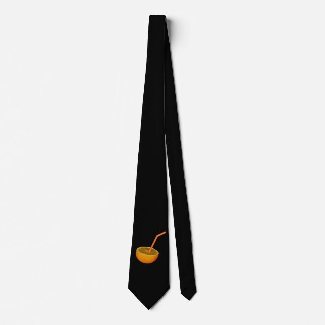 Corbata Jugo naranja sobre negro (Anverso)