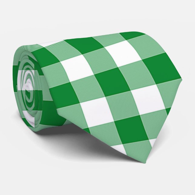 Corbata Juguetes de búfalo blanco verde moderno (Enrollado)