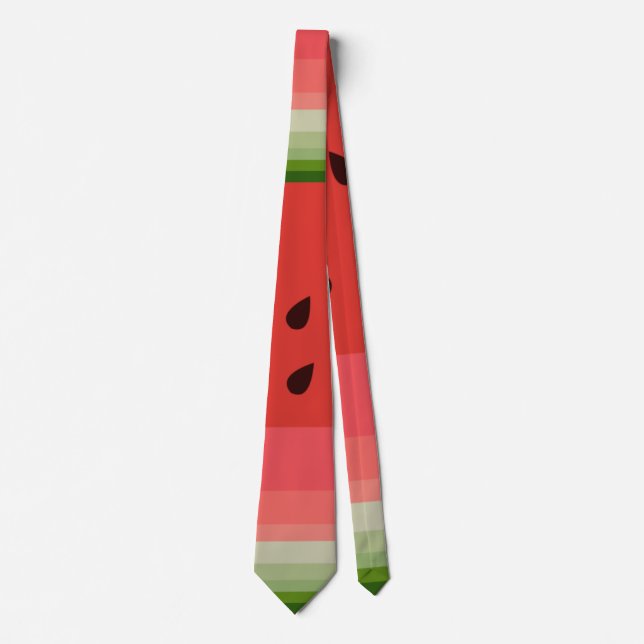 Corbata Juicy Delicioso Ripe Watermelon Con Diseño De Semi (Anverso)