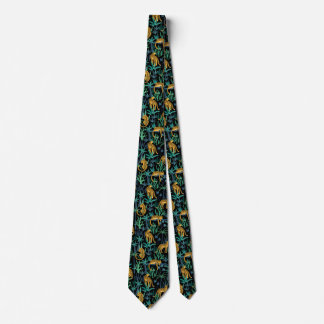 Corbata Jungla de Leopardo Oscuro
