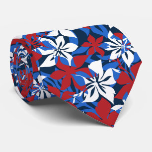Corbata Kaanapali Camo Hibisco Hawaiano
