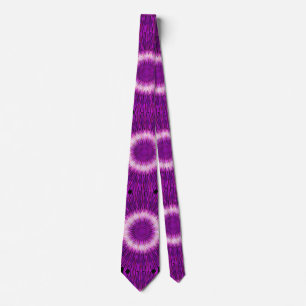 Corbata Kaleidoscope Diseño Púrpura Arte Rosa