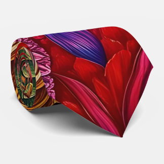 Corbata Kaleidoscopio de colores de corcho floral