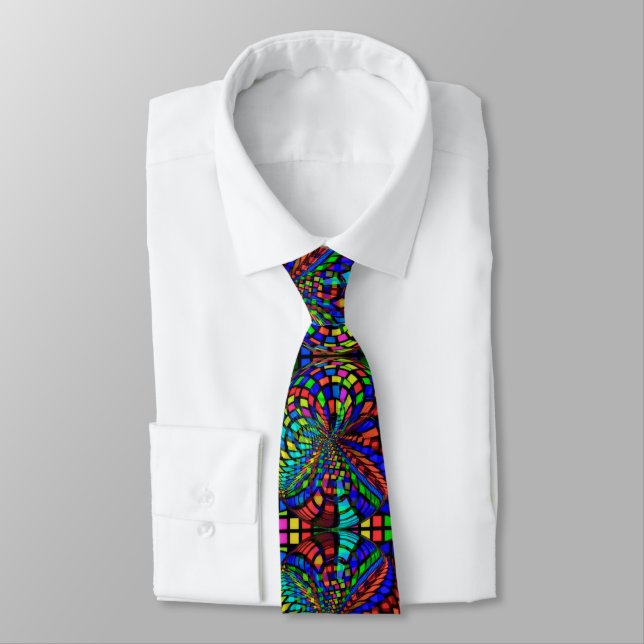 Corbata Kaleidoscopio psicodélico (Atado)