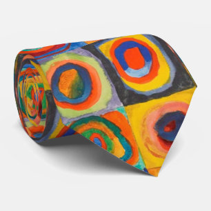 Corbata Kandinsky Abstract Squares Circles