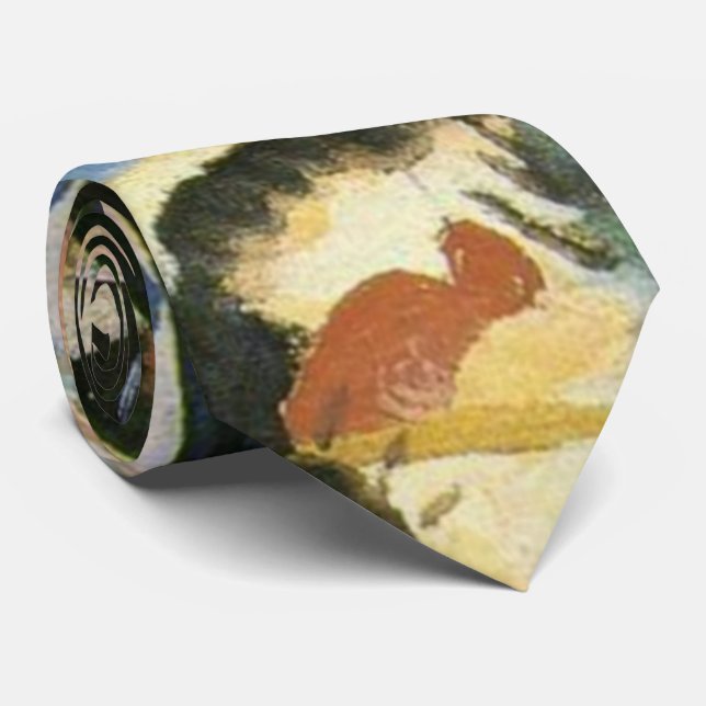 Corbata Kandinsky Black Spot Resumen de arte (Enrollado)