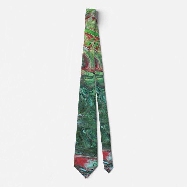 Corbata Katmandu 2 Wild Green Abstract Tie (Anverso)