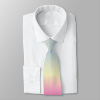 Corbata kawaii lindo unicornio color arcoiris rosa pastel