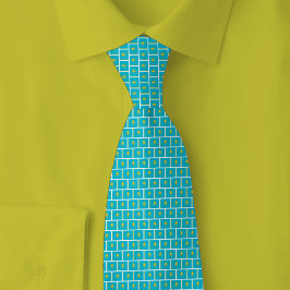 Corbata Kazakhstan Flag Brick Pattern