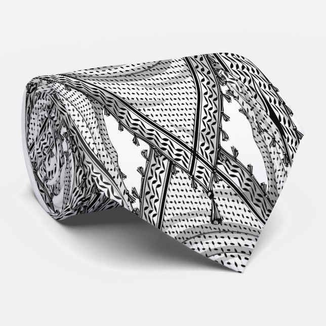 Corbata Keffiyeh palestino Scarf tejido tradicional (Enrollado)