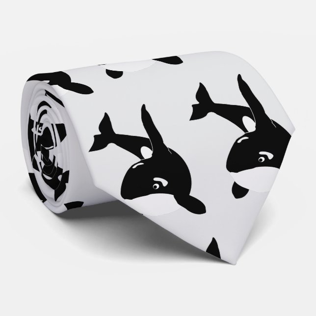 Corbata Killer Whale Design (Enrollado)