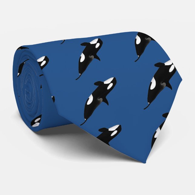 Corbata Killerwhale , Orcinus orca (Enrollado)