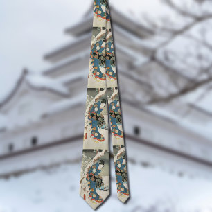Corbata kimono de invierno mujer  -arte japonés vintage