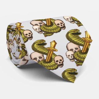 Corbata King Cobra Sword Family Crest