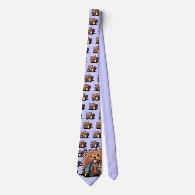 Corbata KiniArt Cute Beaver Neck Tie (Anverso)