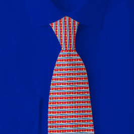 Corbata Kiribati Flag Brick Pattern