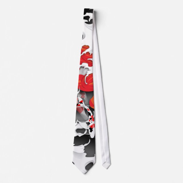 Corbata Koi japonés tradicional bajo el agua (Anverso)