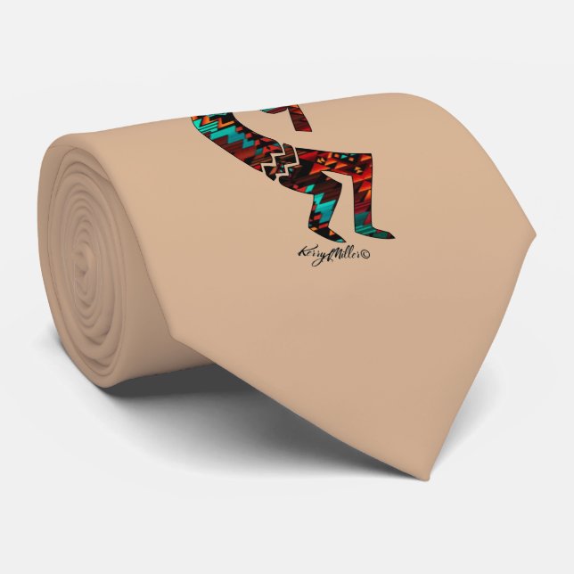 Corbata Kokopelli Jugando La Flauta (Enrollado)