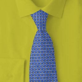 Corbata Kosovo Flag Brick Pattern