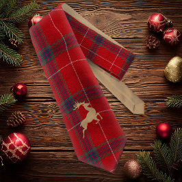Corbata Kraft Reindeer Tartan Red ID589