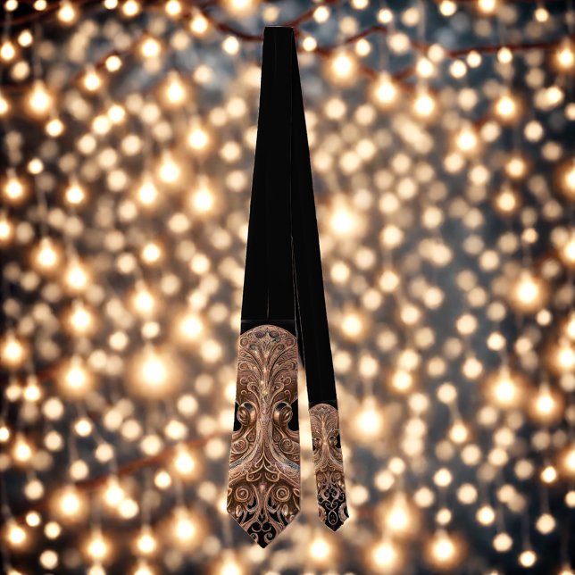 Corbata Kraken Steampunk Octopus Ornate Gold y Black (Subido por el creador)