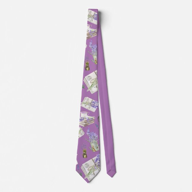 Corbata Krawatte Mediterran Lavendel de Provence Lila (Anverso)