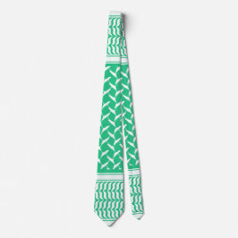 Corbata Kuffiya palestina gradiente verde