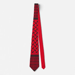 Corbata kuffiya palestina negra y roja
