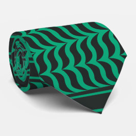 Corbata Kufiya palestina negra y verde