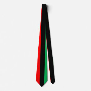 Corbata Kwanzaa colorea el modelo verde negro rojo de las
