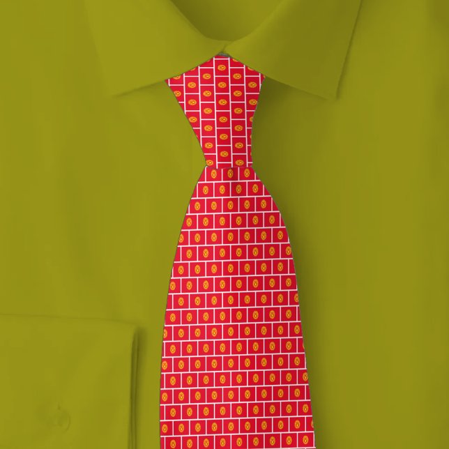 Corbata Kyrgyzstan Flag Brick Pattern (Subido por el creador)