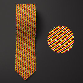 Corbata La bandera de Uganda Pattern Necktie resalta la na