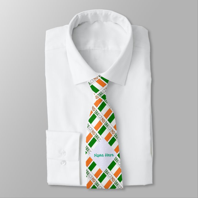 Corbata La bandera irlandesa, la personalización del verde (Atado)