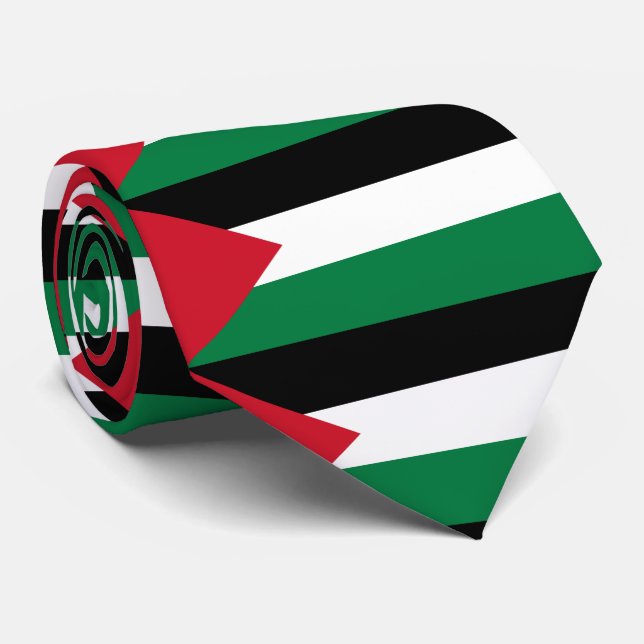 Corbata La bandera palestina (علمفلسطين) (Enrollado)