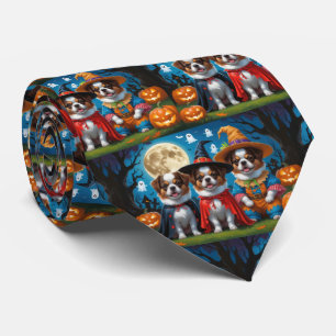 Corbata La calabaza de perros chinos japoneses Halloween e