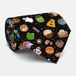 Corbata La cocina de los monstruos de Halloween enfrenta l