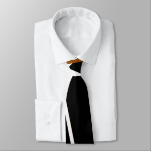 Corbata La cruz sin foco cruza las líneas marrón y blanca