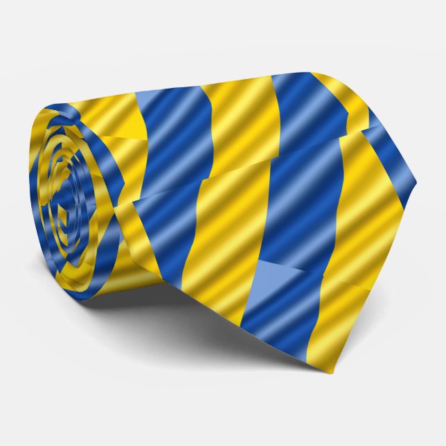 Corbata La elegante Ucrania azul y amarilla inspiró la paz (Enrollado)