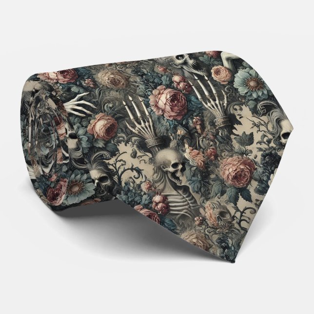 Corbata La gambita del Ghoul - Victoriano gótico (Enrollado)